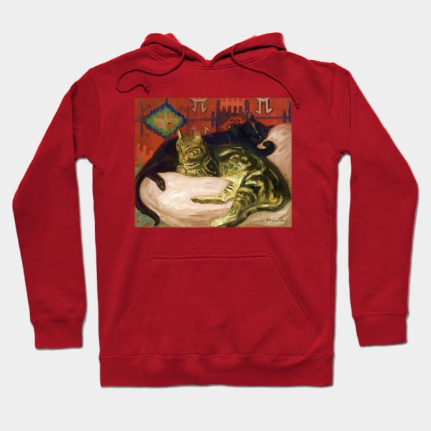 Two cats relaxing Hoodie by UndiscoveredWonders